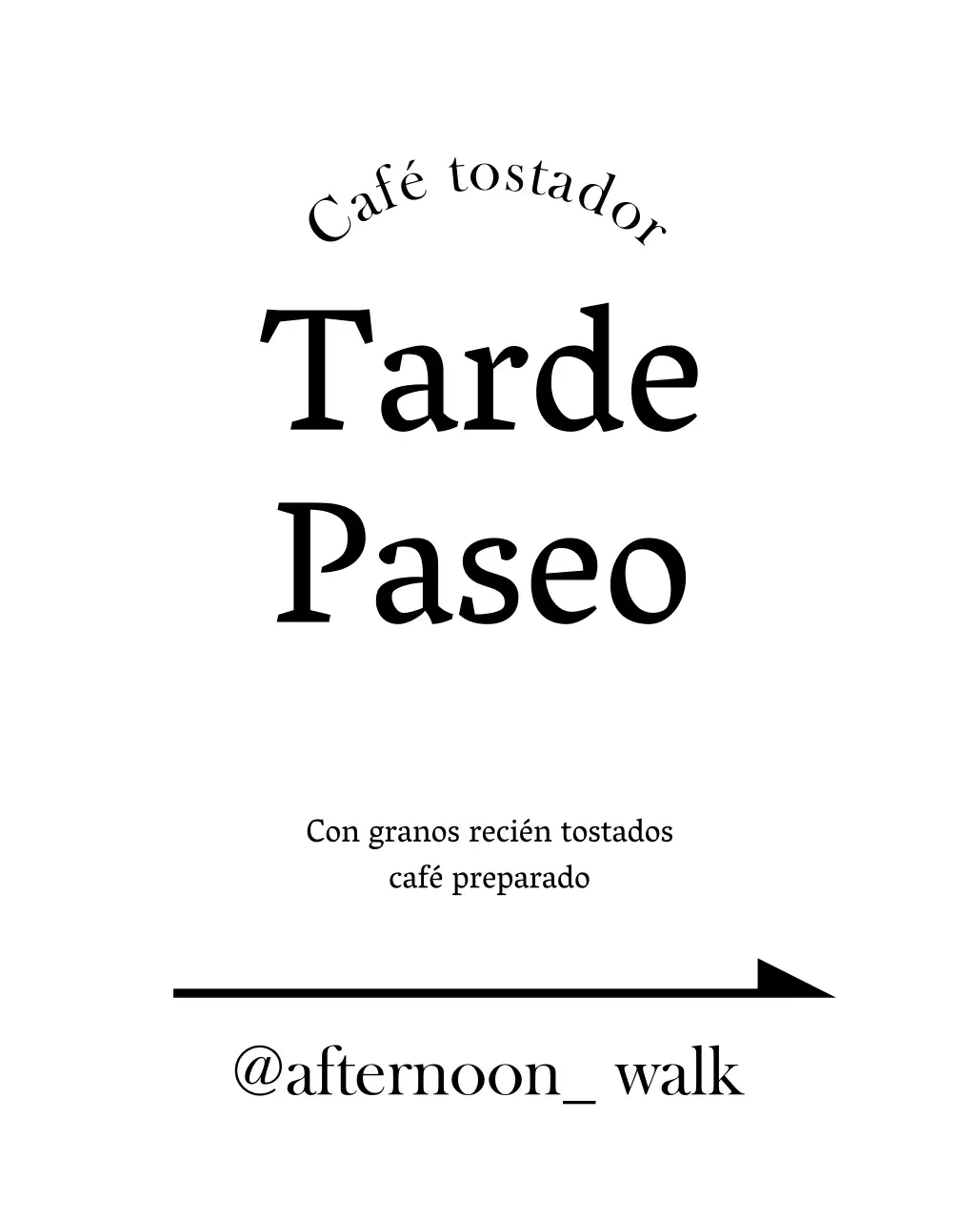 Flecha con el logotipo de Corea Direcciones Cafe ilustración Dibujado a mano letrero