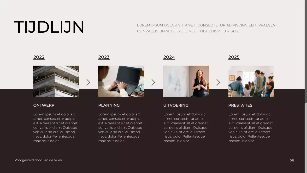 Zakelijke presentatie met neutrale toon