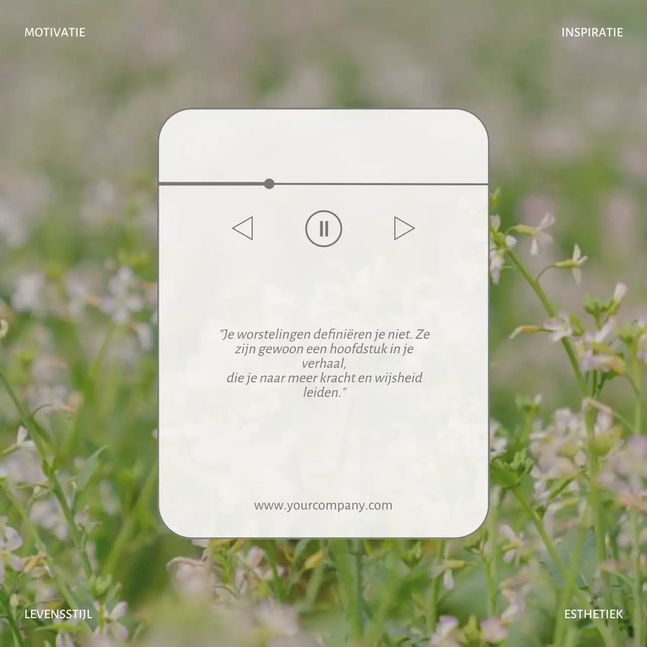 Beige en Grijs Natuurlijke Inspirerende Quote Esthetische Blog Promotie