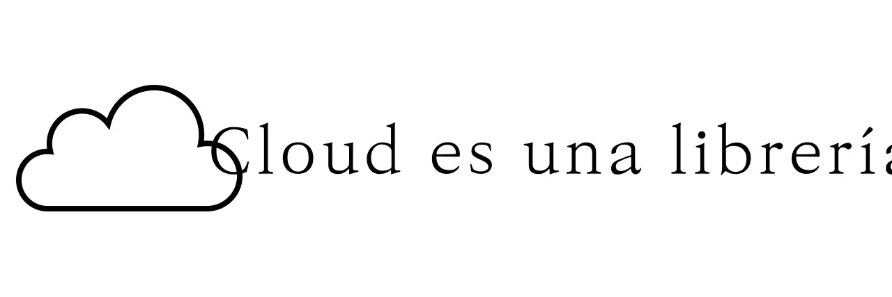Librería emotiva y sencilla con ilustraciones de nubes y fuentes con gracias