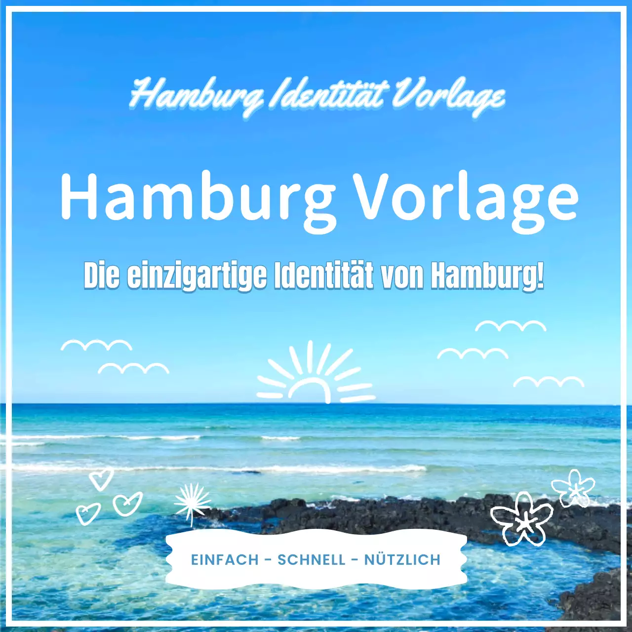 Ein kitschiger, hellblau-weißer Busan-Nachbarschaftsführer