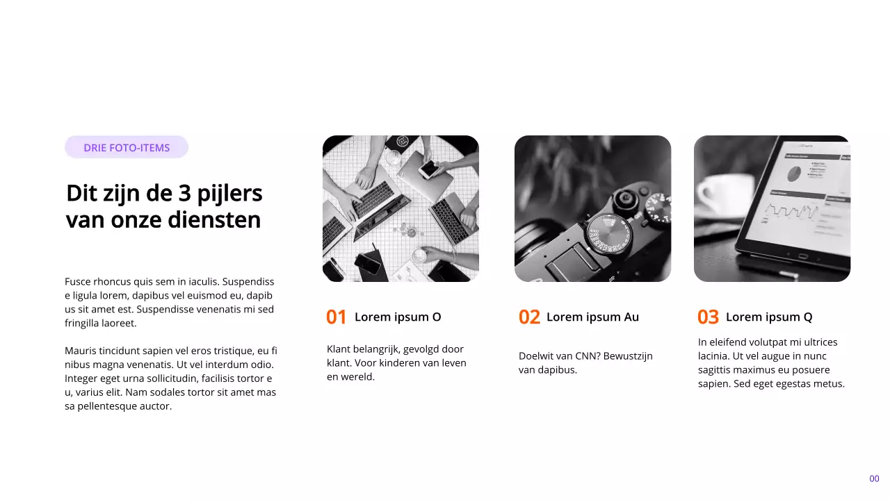 Indigo en oranje moderne marketingrapportpagina's met verschillende indelingen