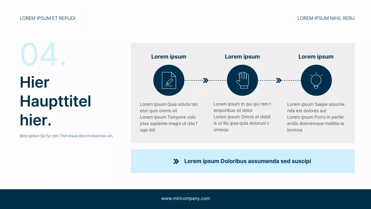 Ein einfacher Geschäftsbriefkopf in Marineblau und Hellblau für Ihr Unternehmen