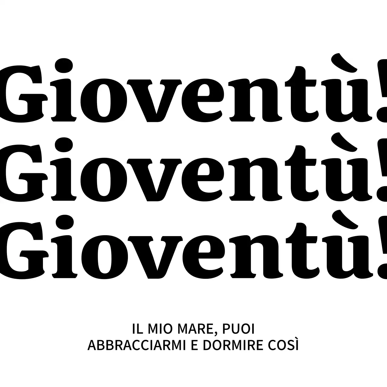 Merchandising semplice e personalizzato con accenti di testo serif