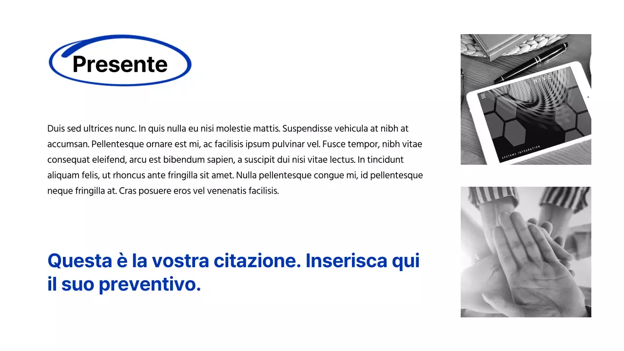 Introduzione dell'azienda Blue Modern Marker