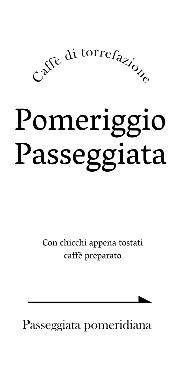 Freccia con logo coreano Indicazioni Caffè illustrazione Disegnato a mano cartello