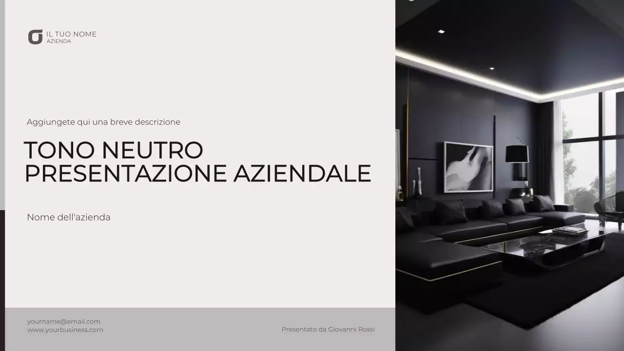 Presentazione aziendale a tono neutro