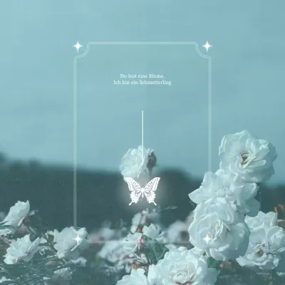 Ein einfacher, sentimentaler Beitrag in Hellblau und Weiß