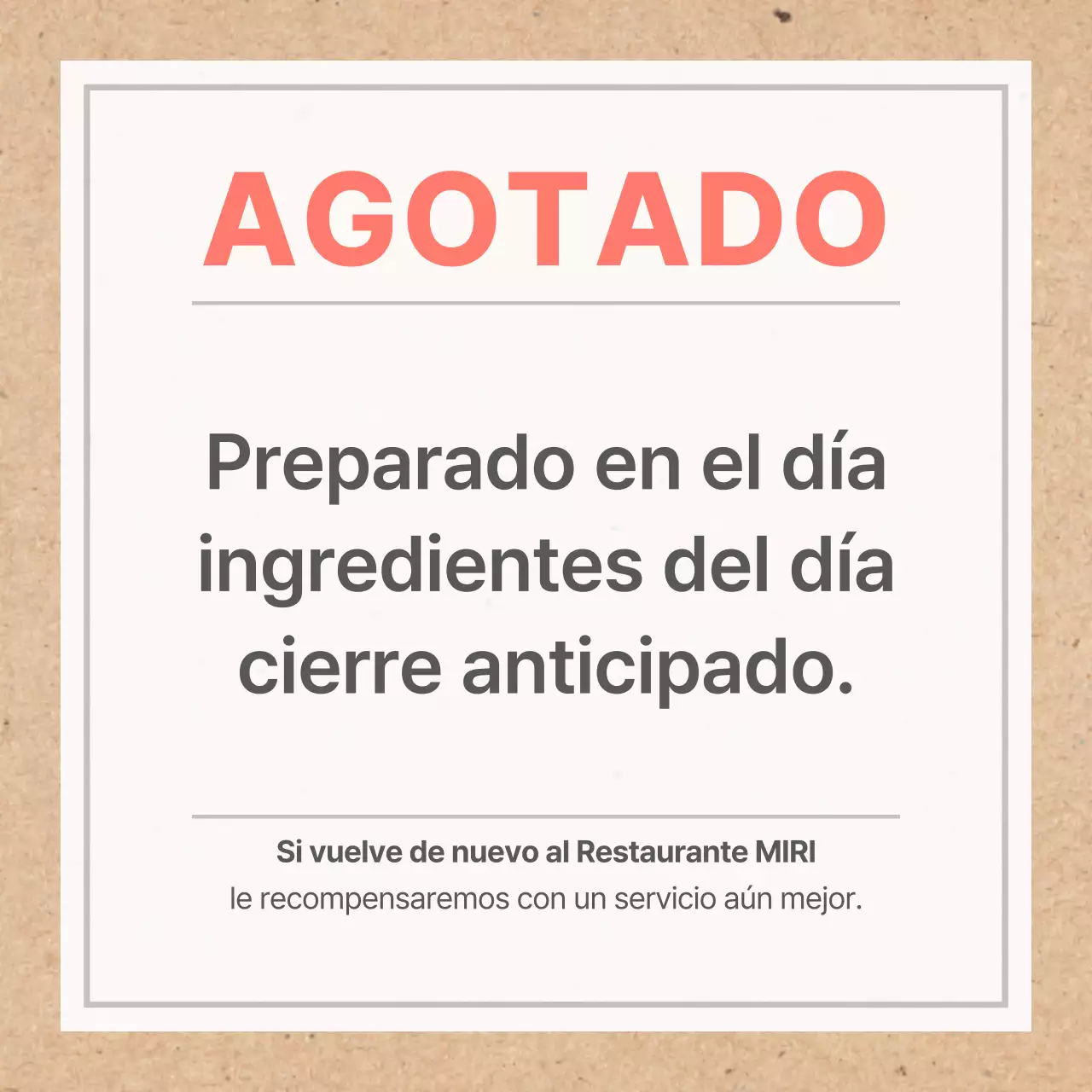 Un poste de cierre sencillo, beige y sin existencias