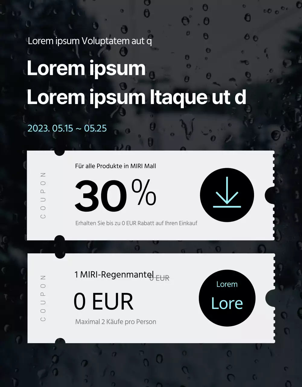 Über den schwarz-blauen Regenmanteltrend für die regnerische Jahreszeit