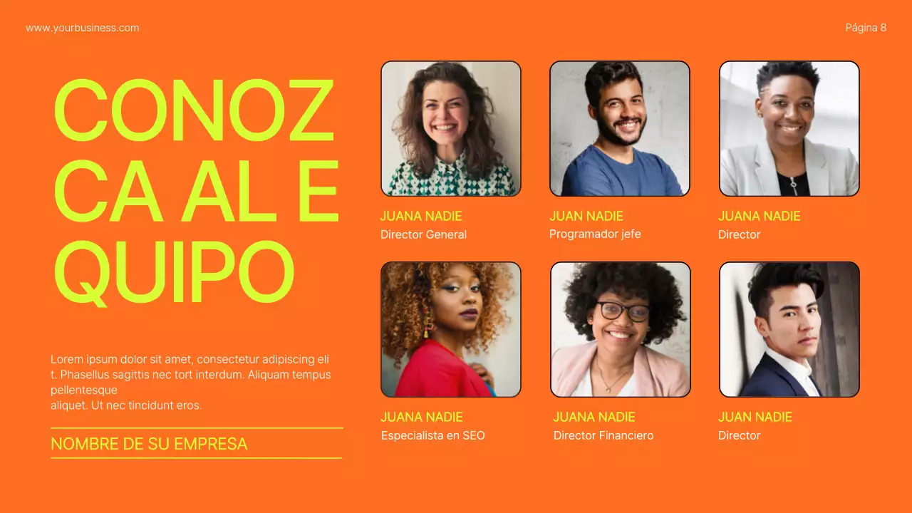 Lime Orange Bold Perfil empresarial Introducción