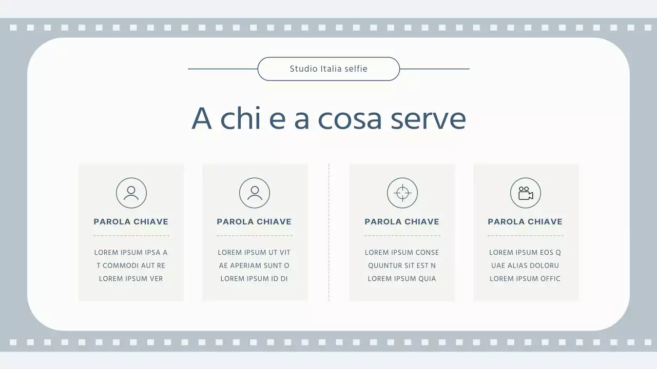 Un semplice studio per selfie in grigio e azzurro