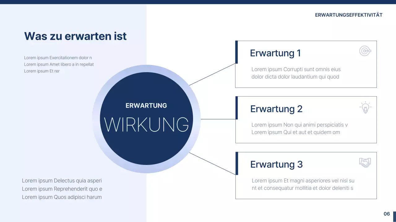 Ein einfacher, hellblauer und marineblauer Vorschlag der Industrie und der Universität