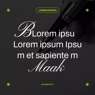 Zwart en Neon Werk-privé balans Quote Publiciteit