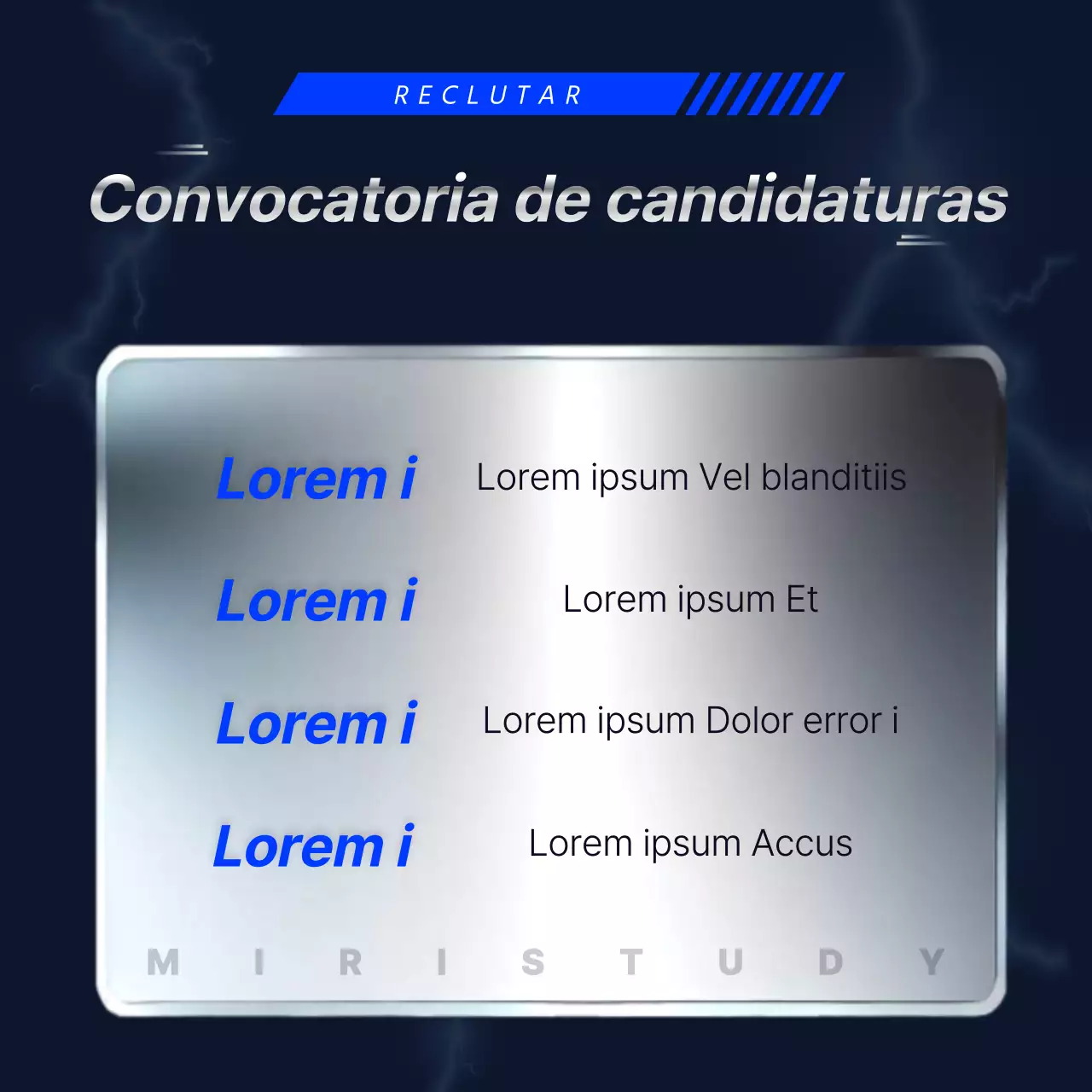 Promocionando la escuela de cram acentuada en azul marino y plata