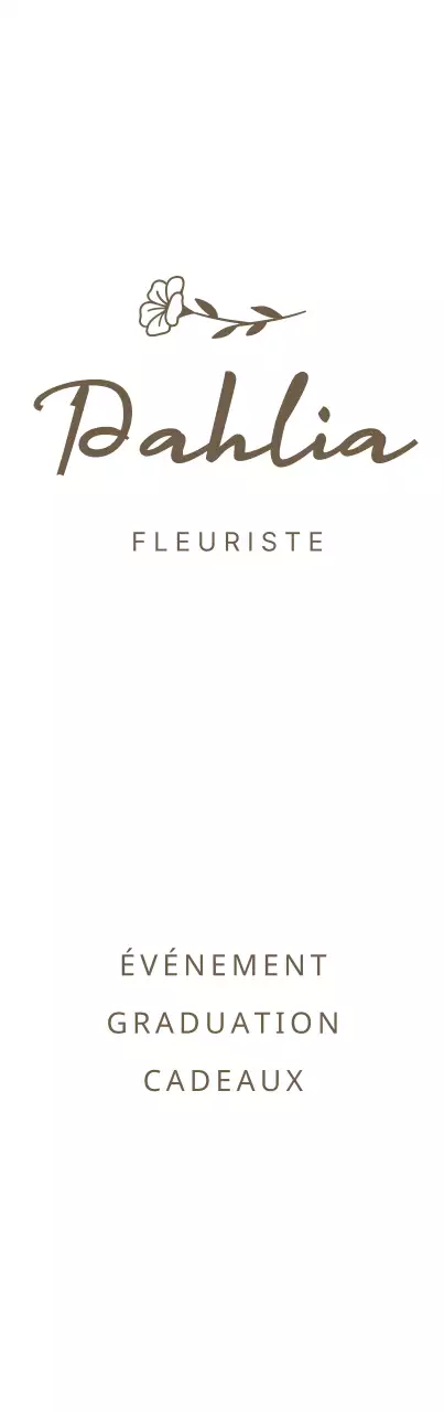 Signalisation avec icônes de médias sociaux en alphabet cursif anglais logo boutique de fleurs