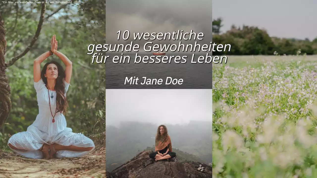Beige und Grau Natural Healthy Lifestyle Vlog Promotion
