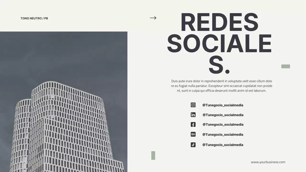 Beige Minimal Perfil Moderno Presentación de la empresa