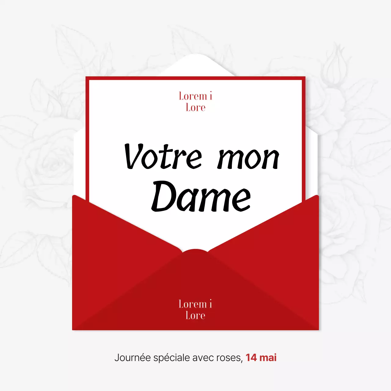 Promouvoir les événements de la Journée des roses avec les tendances rouge et blanc