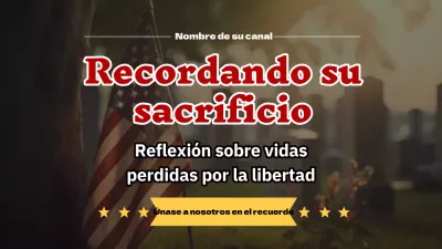 Vídeo sencillo rojo y amarillo del Día de los Caídos