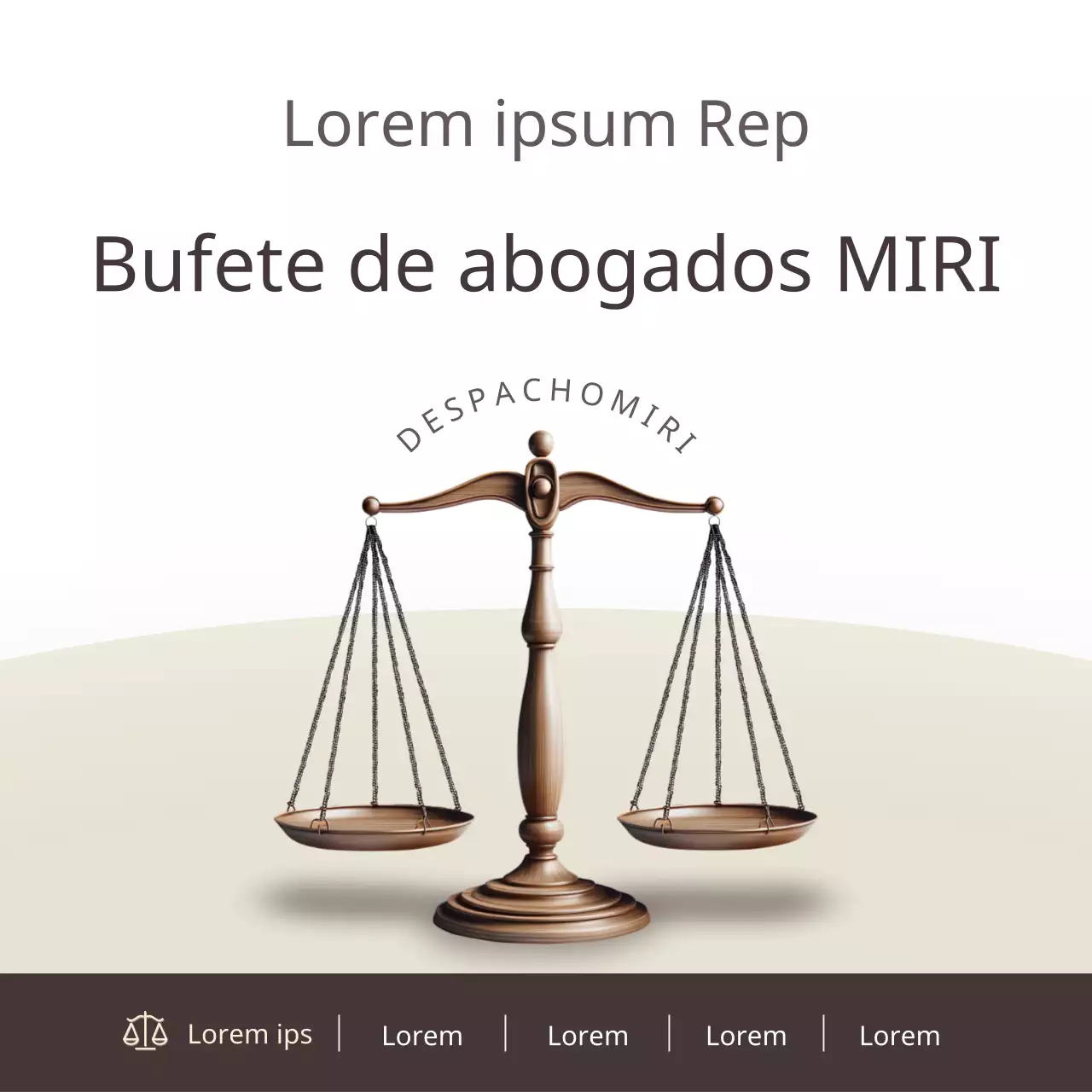 Promoción de un bufete moderno en marrón y beige