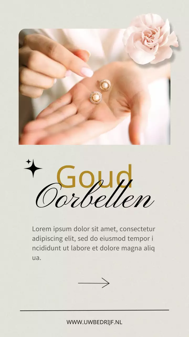 Beige en Goud elegante Exclusieve Sieraden Cadeaus voor Mama promotie