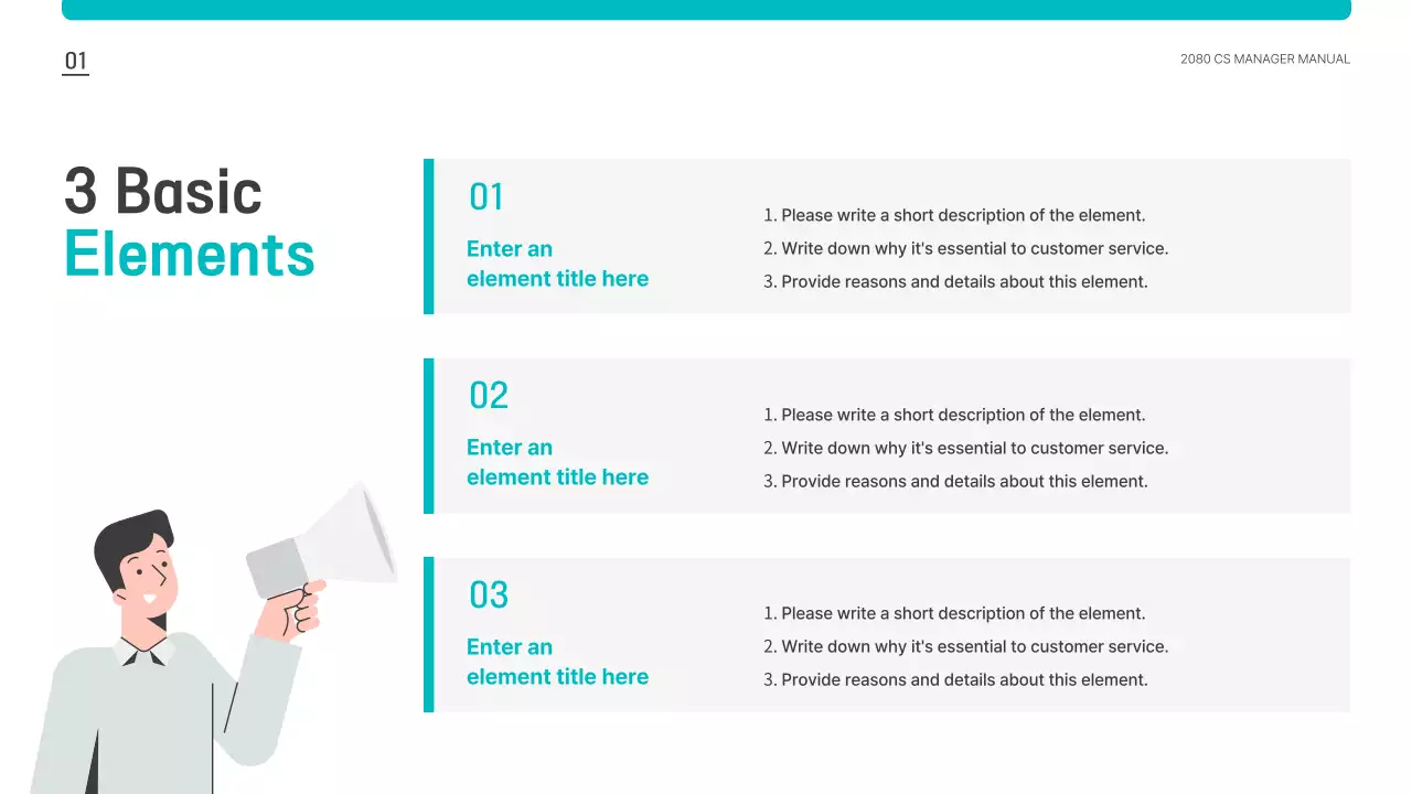 Teal Modern Customer Manual Presentation
