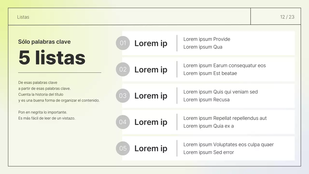 Informe de diseño sencillo en blanco y chartreuse