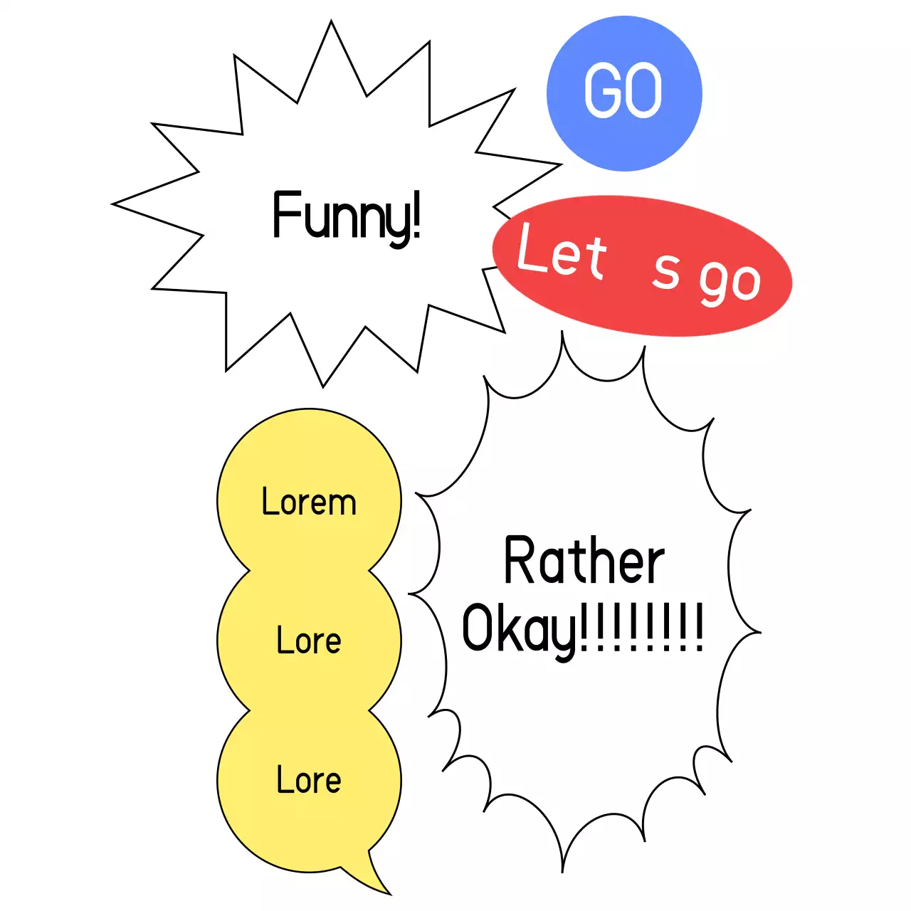 Pompom tim dengan gelembung ucapan