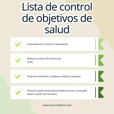 Lista de control del Día Mundial de la Salud en Marfil y Verde Moderno Publicidad