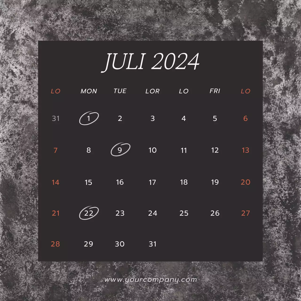 Grau und Schwarz Trendkalender Blog Promotion