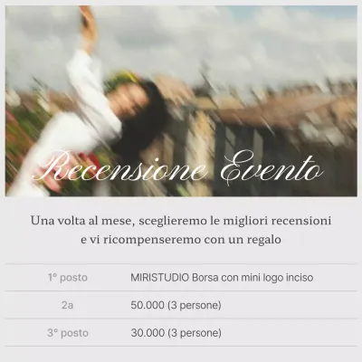 Promuovete il vostro evento di marketing review con i colori di tendenza bianco e grigio