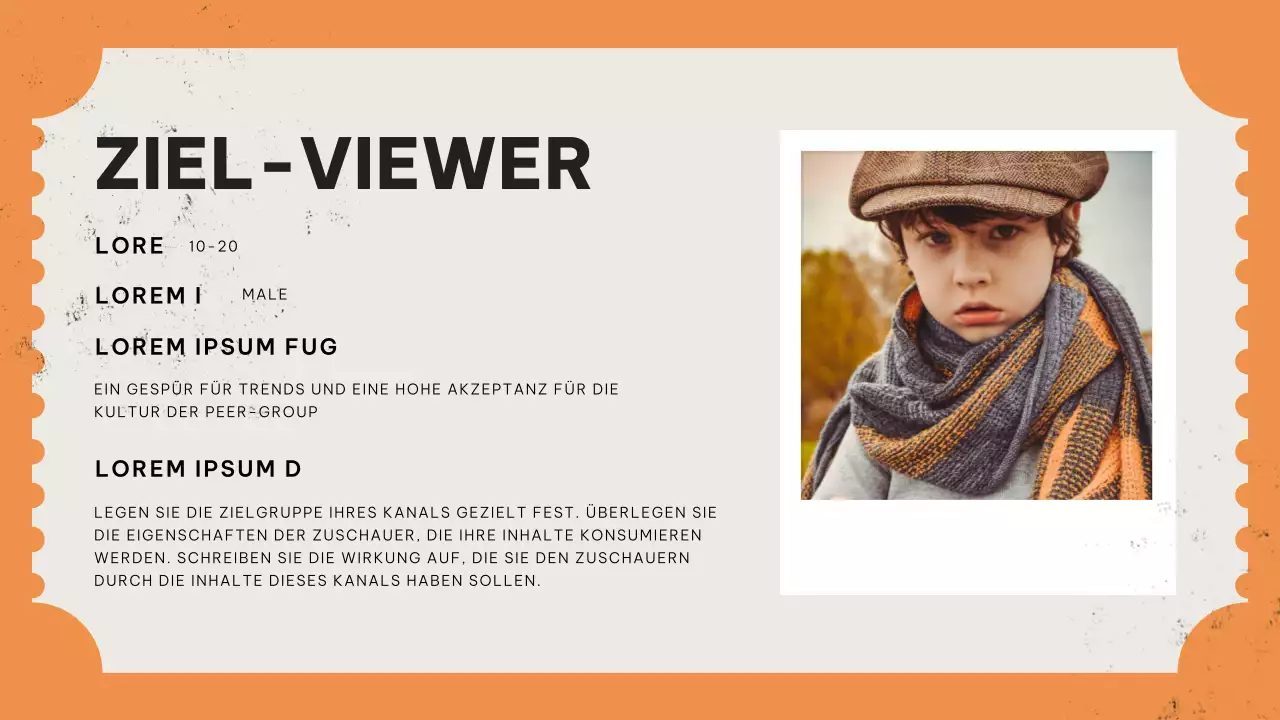 Rot-orangefarbener Plan für Retro-Videoinhalte