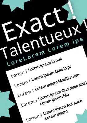 Prospectus simple de recrutement de bénévoles en noir et bleu clair