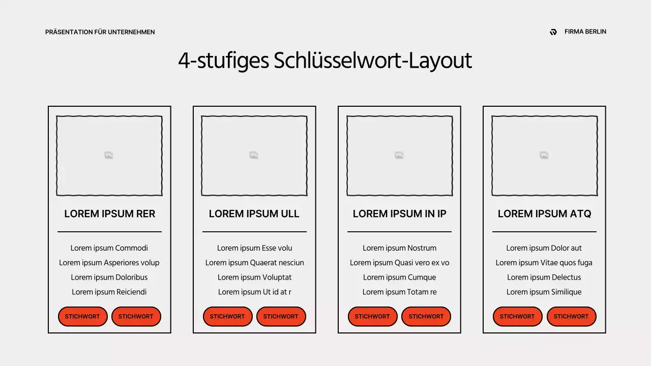 Ein moderner Geschäftsbericht in Rot und Beige