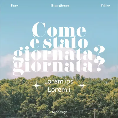 Un annuncio semplice ed emozionale in astratto