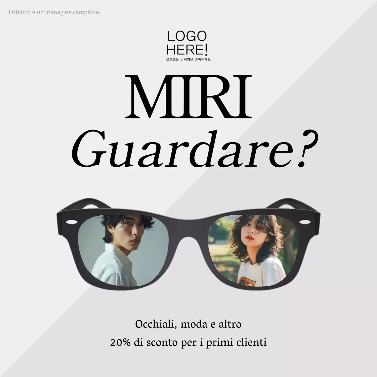 Guida agli eventi in bianco e nero, occhiali puliti