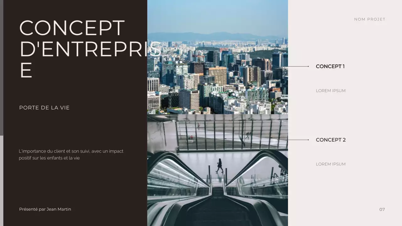 Présentation d'entreprise au ton neutre