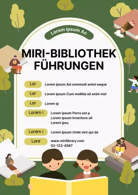 So bewerben Sie sich für eine Führung durch die grün-weiße Bibliothek