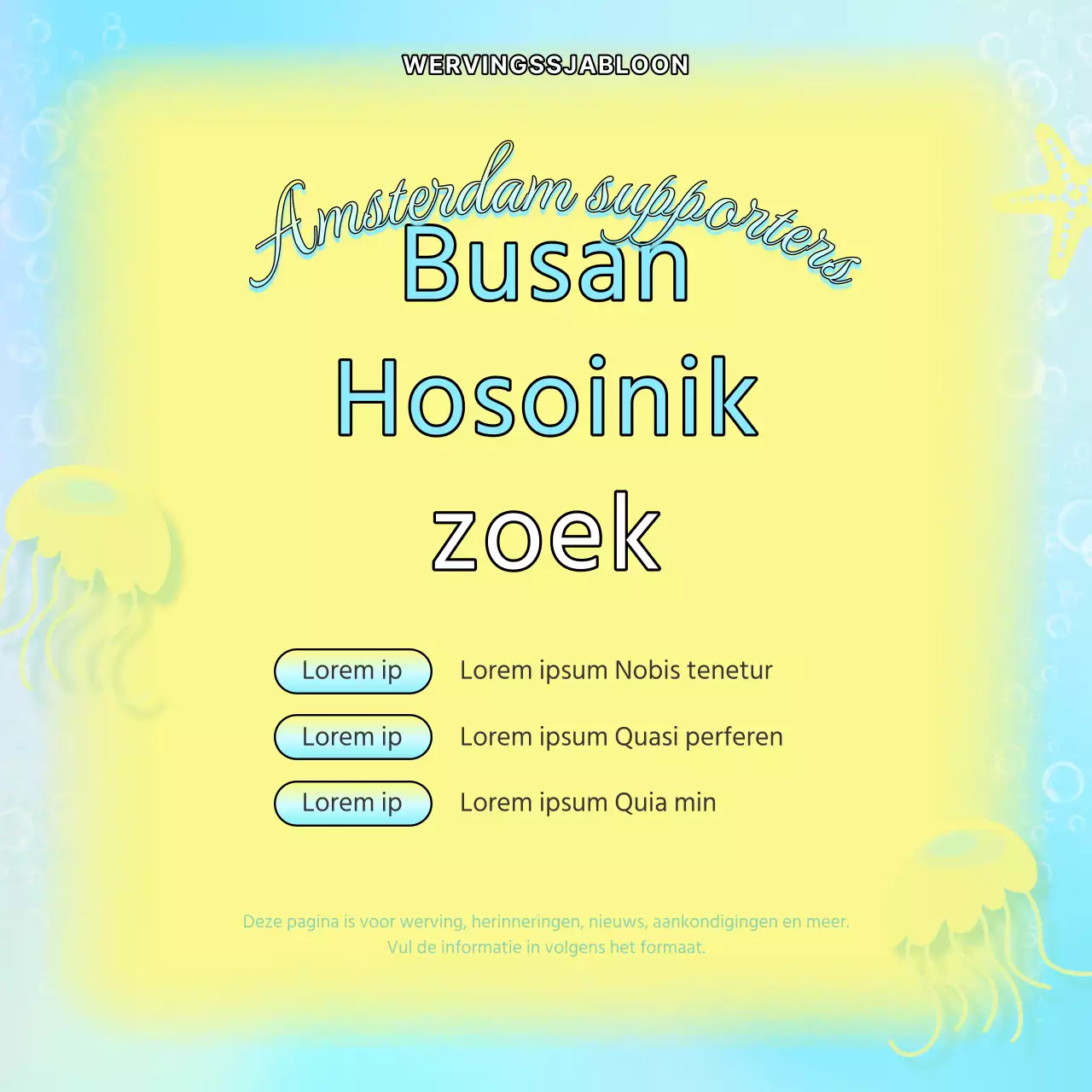 Busan buurtgids met gele en lichtblauwe accenten