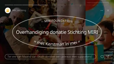Een eenvoudige geel-witte donatiepost voor de Maand van het gezin