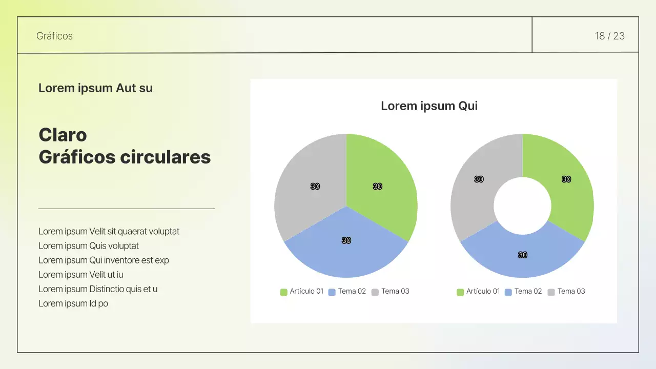 Informe de diseño sencillo en blanco y chartreuse