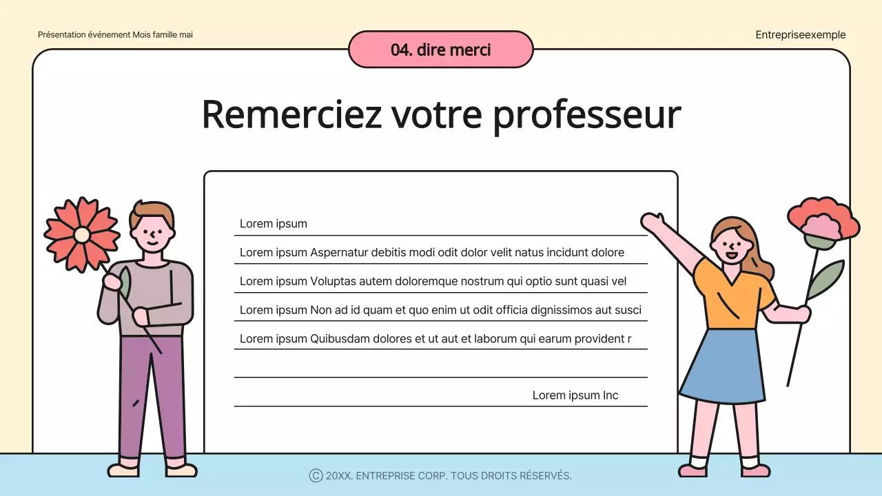 Le programme de la journée des enseignants "Ivory and Rainbow's Pretty" Planificateur d'événements