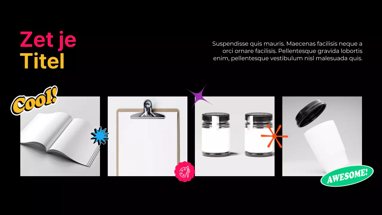 Neon Modern Flashy Vormen Portfolio