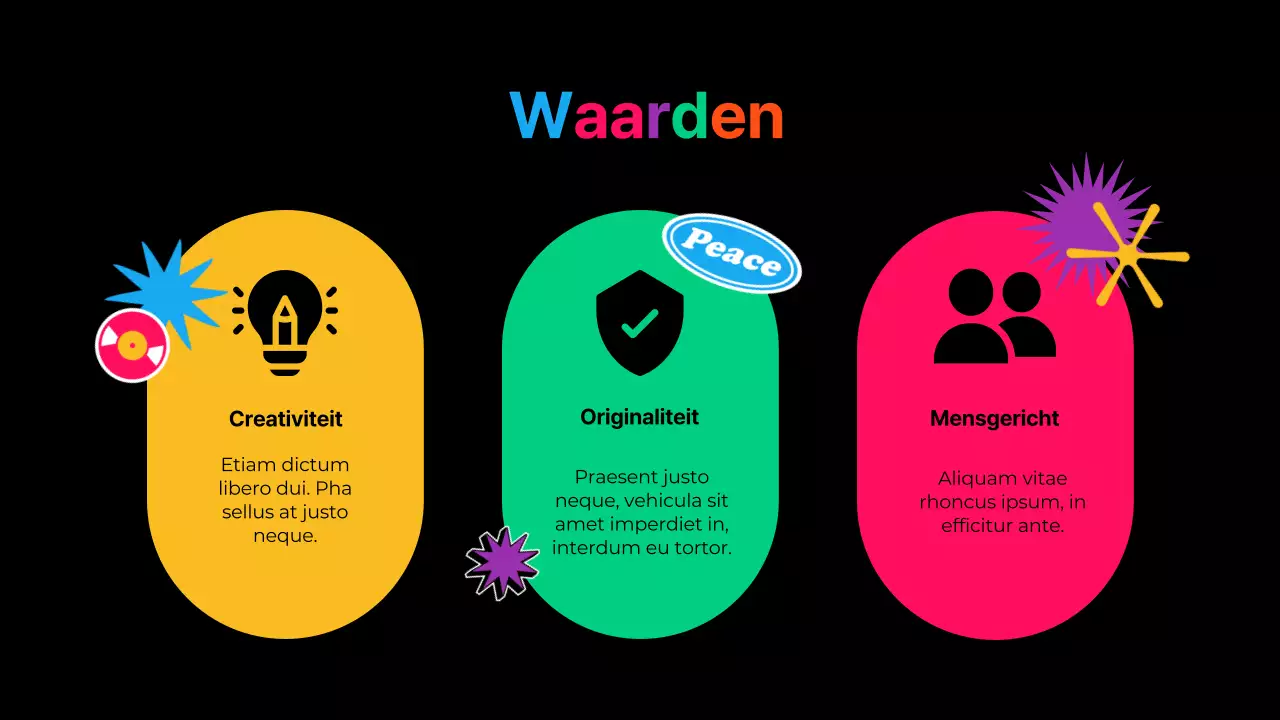 Neon Modern Flashy Vormen Portfolio