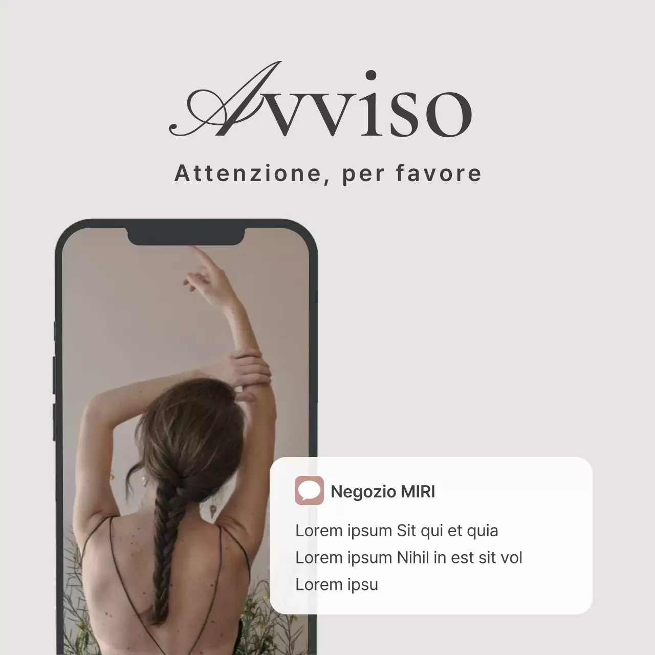 Promuovere annunci di social media marketing di tendenza in beige e grigio