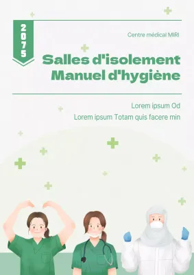 Couverture du manuel d'hygiène de l'unité de soins en vert et chartreuse