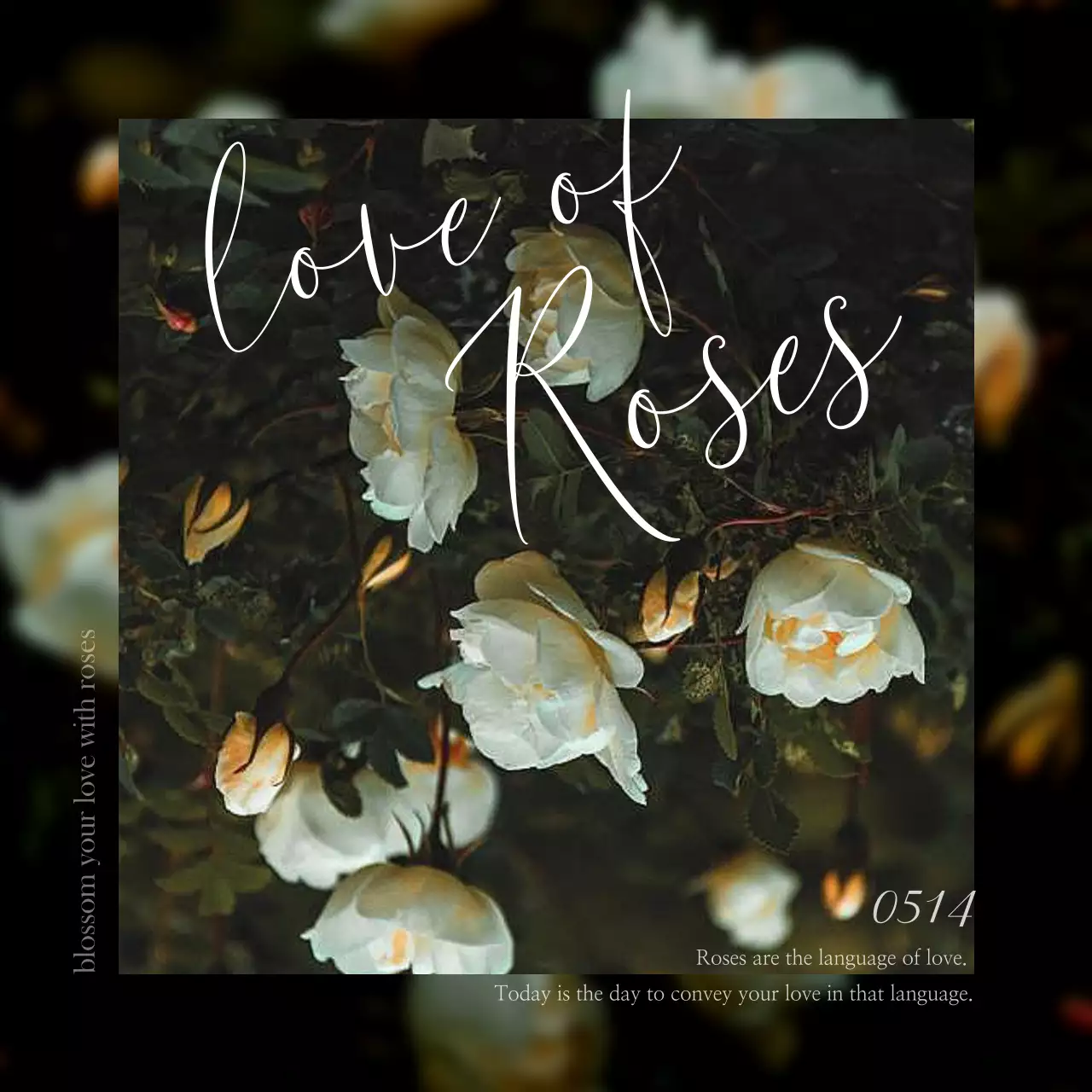 White Floral Love Promotion Social Media Post