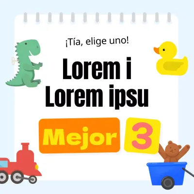 Promover juguetes blancos y sencillos para el Día del Niño