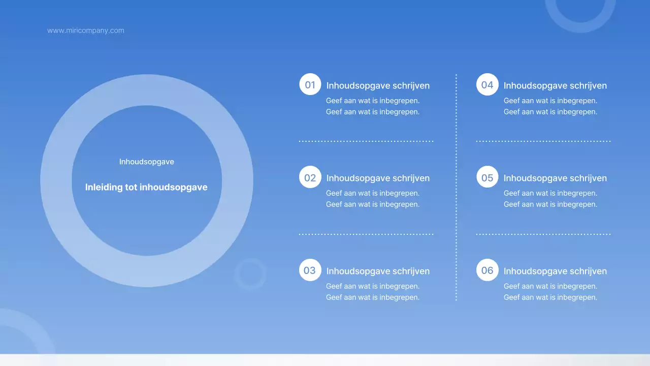 Een eenvoudig rapport in blauw en lichtblauw